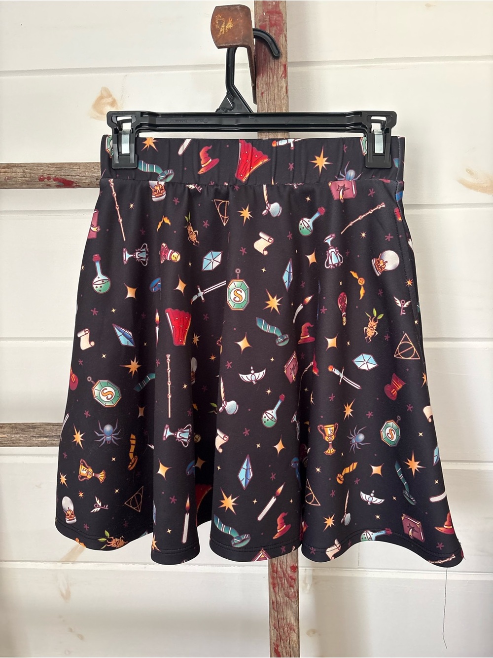 Harry Potter Whimsical Black Magical Icons Skirt